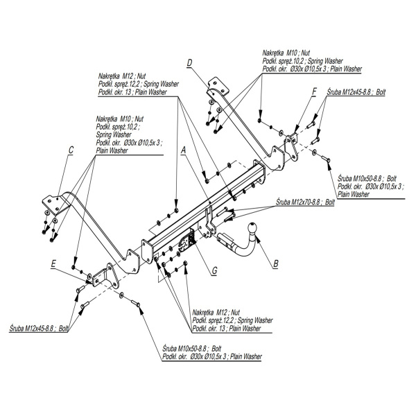 фото Фаркоп Imiola для Peugeot Partner II (2008-2023) "для базы L2 (4680 мм)"