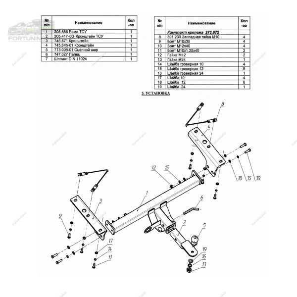 Фаркоп Bizon (Россия) «быстросъемный под квадрат» для Acura RDX I (2006-2012)
