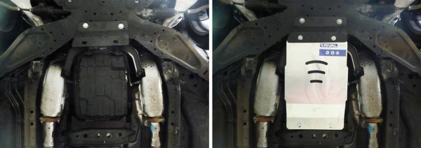 Фото Защита КПП Rival для Infiniti EX25/35 2008-2013, алюминий 4 мм, с крепежом, 333.2416.1