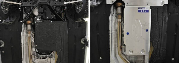 Фото Защита КПП Rival для BMW 4-series купе RWD 2012-н.в., алюминий 4 мм, с крепежом, 333.0521.1