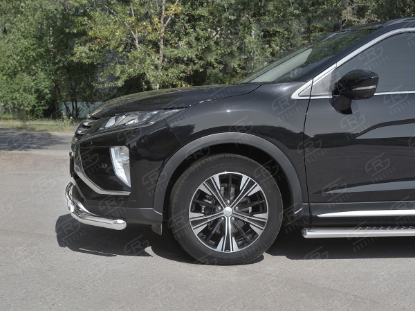 Фото Защита переднего бампера d63 секции-d75x42 дуга MITSUBISHI ECLIPSE CROSS 2018-