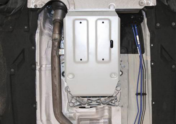 Фото Защита КПП Rival для BMW 2-series RWD 2014-н.в., алюминий 4 мм, с крепежом, 333.0528.1