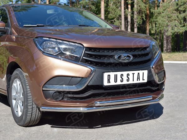 Фото Защита переднего бампера d42 секция-d42 дуга LADA XRay 2015