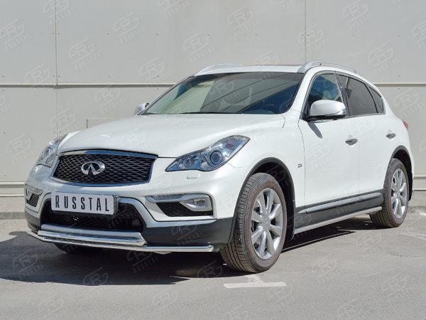 Фото Защита переднего бампера d42 секция-d42 дуга INFINITI QX 50 2016-2018