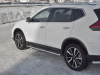 Пороги труба 75х42 овал с проступью NISSAN X-TRAIL (T32) 2018-