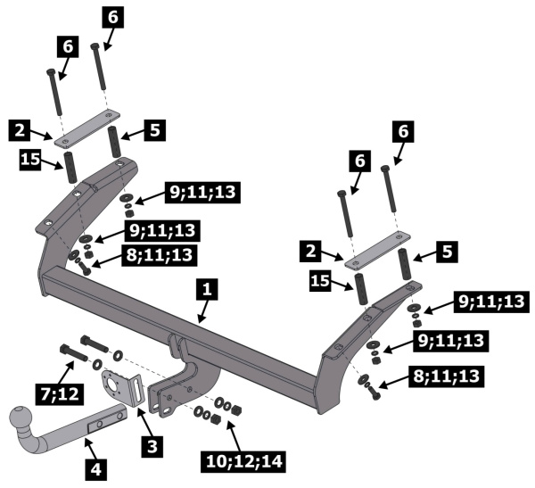 Фаркоп BERG для Chevrolet Niva I (2002-2009) "включая авто с ГБО"