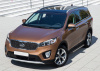 Пороги алюминиевые Rival "Premium" для Kia Sorento Prime 2015-2017