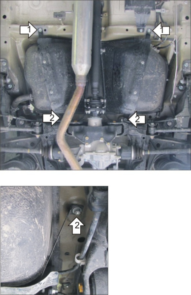 Фото Защита Motodor для бензобака (из двух частей) Suzuki Grand Vitara (2005 по наст.)