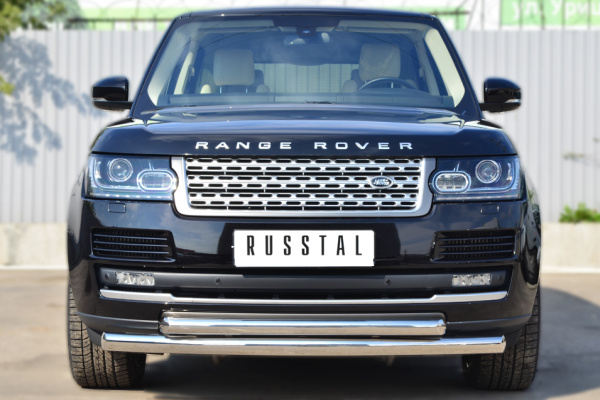 Фото Защита переднего бампера d76 (дуга) d63 (дуга) LAND ROVER Vogue 2013