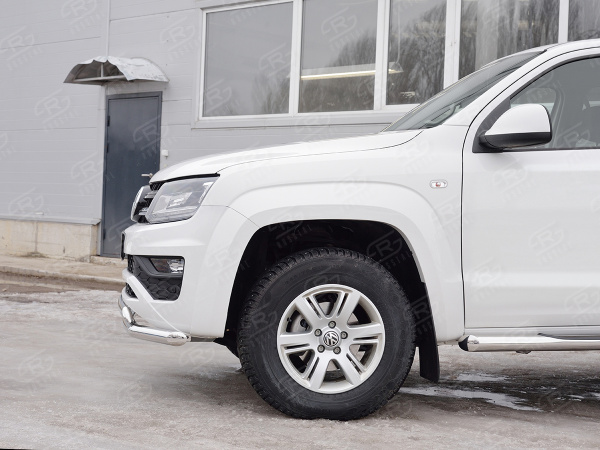 Фото Защита переднего бампера d63 секция-75х42 дуга VOLKSWAGEN AMAROK 2016-