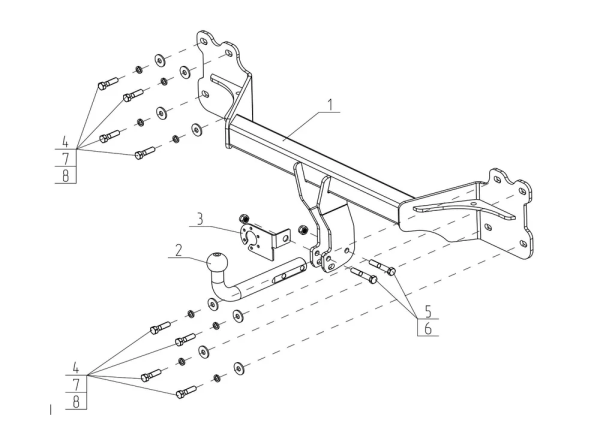 Фаркоп AvtoS для Audi Q7 II «4M» (2015-)