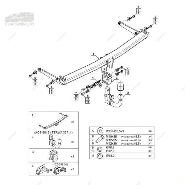 Фаркоп Steinhof (Польша) «быстросъемный на ключ» для Audi Q2 (2016-)