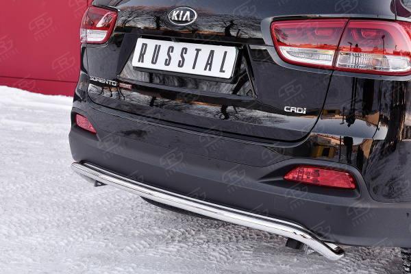 Фото Защита заднего бампера d42 волна под машину KIA SORENTO PRIME CRDI 2015-2018
