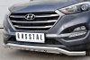 Фото Защита переднего бампера Ф63 волна с надписью HYUNDAI Tucson 2015-2017