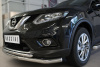 Фото Защита переднего бампера d63 (секции) d42 (дуга) NISSAN X-Trail 2015-2017