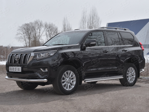 Фото Защита переднего бампера d76 секции TOYOTA LC PRADO 150 2017-