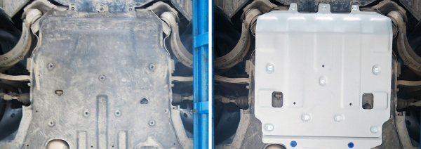 Фото Защита картера Rival для Jaguar XF 2015-н.в., алюминий 4 мм, с крепежом, 333.2603.1