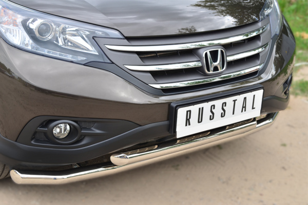 Фото Защита переднего бампера d63 (секции) d63 (дуга) декор-паз HONDA CR-V 2.4 2013-2015