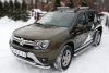 Фото Защита переднего бампера d63 (секции) d42 (дуга)+декор паз RENAULT Duster 2015-