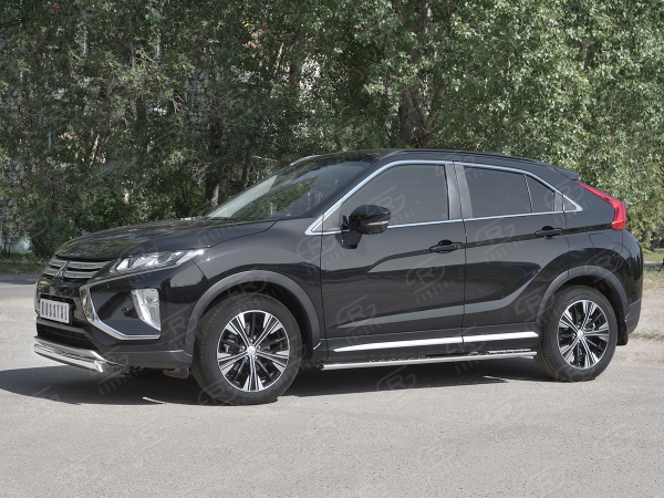 Фото Защита переднего бампера d75х42 дуга MITSUBISHI ECLIPSE CROSS 2018-