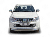 Фото Защита переднего бампера d63 секция-d42 дуга с декором MITSUBISHI L200 2015-