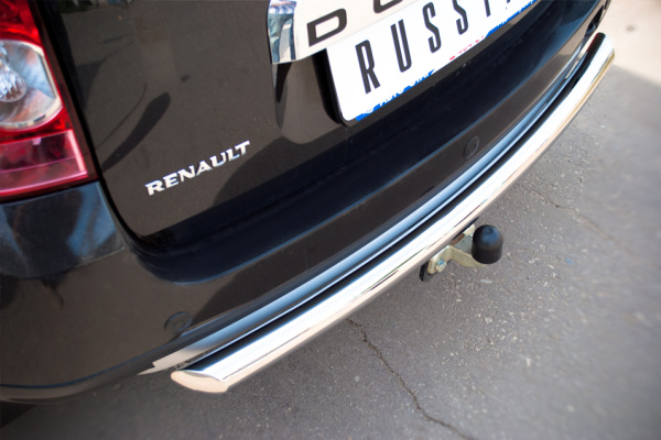 Фото Защита заднего бампера d63 (дуга) RENAULT Duster 4x4 2011-2014