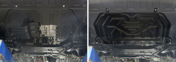 Фото Защита картера и КПП Автоброня для Mitsubishi Outlander, V - 2,0; 2,4; 3,0 2012-2015 2015-