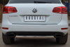 Защита заднего бампера d75х42 овал (дуга) VOLKSWAGEN Touareg 2010-2013