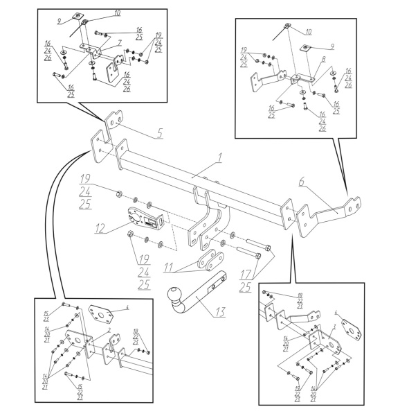фото Фаркоп BERG для JAC JS6 I (2022-)