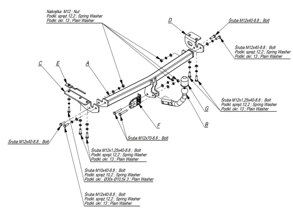 фото Фаркоп Imiola для Toyota Avensis лифтбек/седан 2003-2009