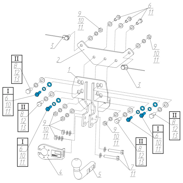 Фаркоп BERG для Haval H5 II (2023-)