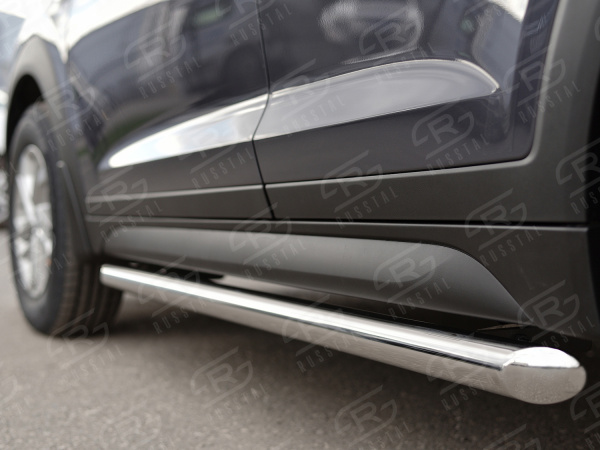 Фото Пороги труба d63 (вариант 1) HYUNDAI Tucson 2015-2017