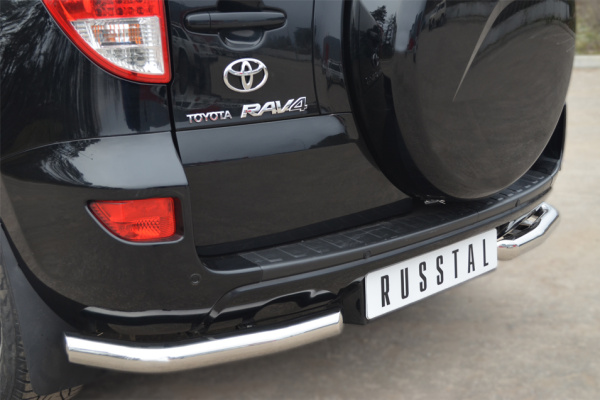 Фото Защита заднего бампера d63 (уголки) TOYOTA RAV 4 2010-2012 (short base)