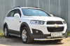 Пороги труба d42 с листом (лист алюм., проф. нерж) (Вариант 1) CHEVROLET Captiva 2013-2016