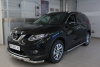 Фото Пороги труба d42 с листом (лист алюм,проф.нерж)(вариант 1) NISSAN X-Trail 2015-2017