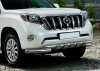 Фото Защита переднего бампера d76+d57 с профильной защитой картера Toyota Land Cruiser Prado 2009-2013-2017
