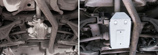 Фото Защита редуктора Rival для Jeep Grand Cherokee 2010-2014 2014-2018 2018-н.в., алюминий 4 мм, с крепежом, 333.3924.1