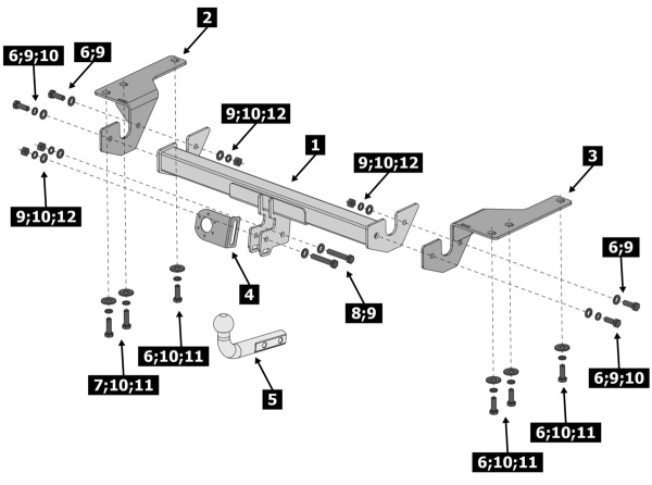 фото Фаркоп BERG для Toyota Corolla «седан» X (2006-2013)