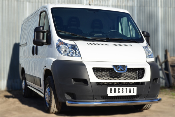 Фото Защита переднего бампера d76 (секции) PEUGEOT Boxer L1H1 2006-2015