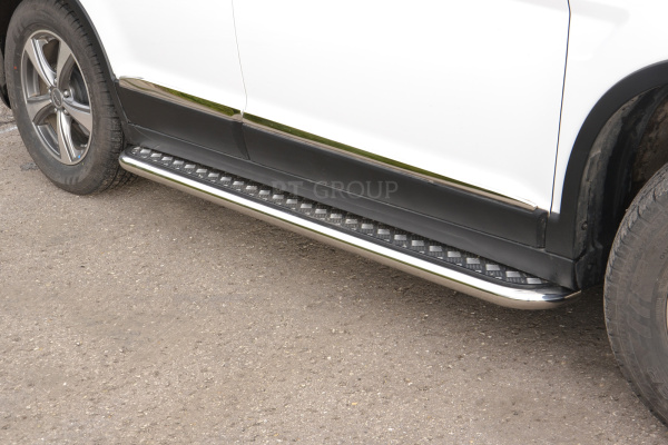 Фото Защита порогов с алюм.площадкой Ø51мм (НПС) HAVAL H6 2014-