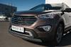 Фото Защита переднего бампера d74х42 (дуга) d75х42 (дуга) HYUNDAI SANTA FE GRAND 2014-2015