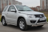 Пороги труба d42 c листом (лист алюм,проф.нерж)(Вар1) SUZUKI Grand Vitara 3дв. 2012-2016