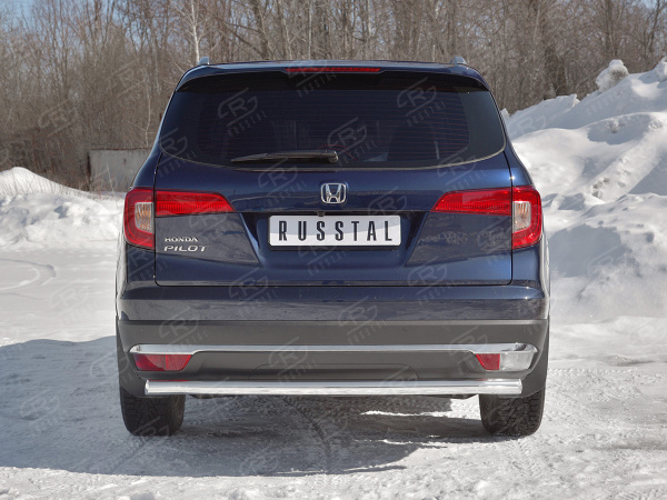 Фото Защита заднего бампера d63 секции HONDA PILOT 2016-
