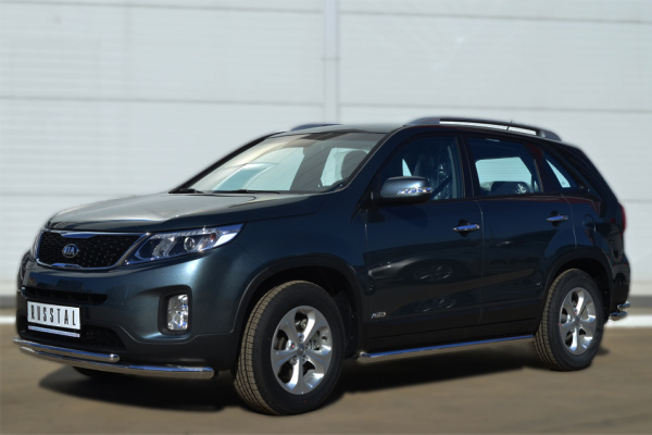 Фото Пороги труба d63 (вариант 1) KIA Sorento 2012-