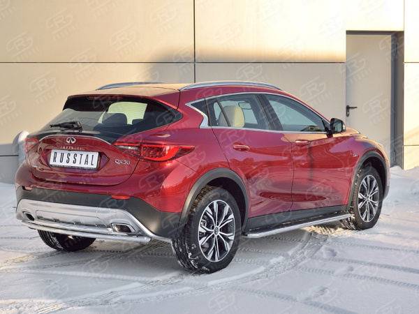 Фото Защита заднего бампера d42 дуга-d42 дуга INFINITI QX30 2016