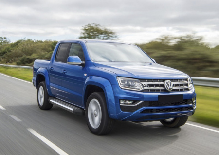 Пороги алюминиевые Rival "Bmw-Style" для Volkswagen Amarok 2016-