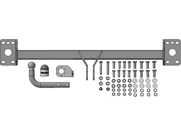 Фаркоп Мотодор для Audi Q7 I «4L» (2005-2015)