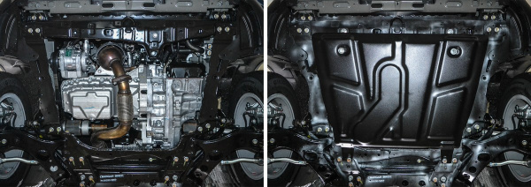 Фото Защита картера и КПП АвтоБроня для Changan CS75 АКПП 2015-н.в.