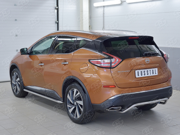Фото Защита заднего бампера d42 волна под машину NISSAN MURANO 2016