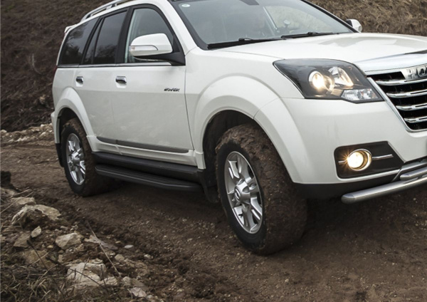 Фото Пороги алюминиевые Rival "Premium-Black" для Great Wall Hover H5 2011-2016